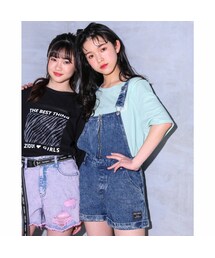 ZIDDY | ケミカルデニム ショートパンツ サロペット(130~160cm)(サロペット/オーバーオール)