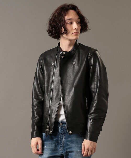 REMI RELIEF（レミレリーフ）の「【先行予約】【REMI RELIEF×Schott】ライダースジャケット（その他・メンズ・BLK・XS/S/M/L/XL）」の4枚目の写真