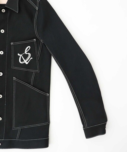 sulvam（サルバム）の「Mens slim denim jacket（その他・メンズ・BLACK・S/M）」の4枚目の写真