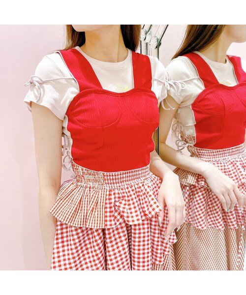 lilLilly（リルリリー）の「メタリックロゴTシャツ（トップス・レディース・WHITE/PINK/BLUE/BLACK）」の13枚目の写真