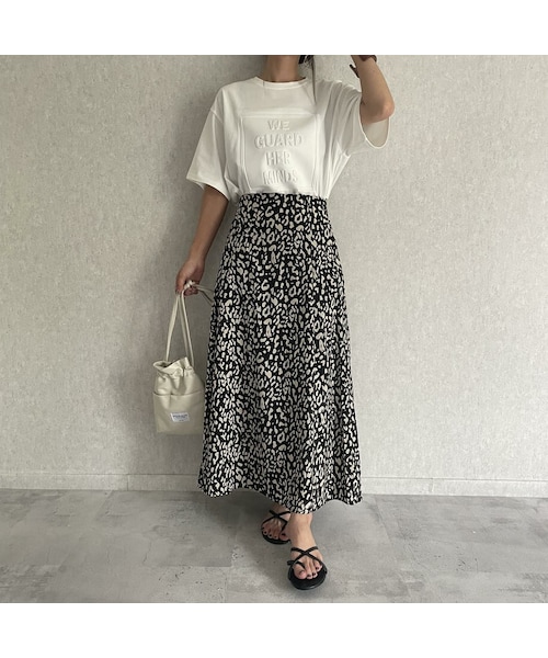 copine（コピン）の「レオパードマーメイドスカート (2color)（スカート・レディース・ベージュ/ブラック・ワンサイズ）」の2枚目の写真