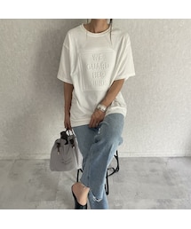 copine | シンプルエンボスTシャツ(2color)(シャツ/ブラウス)