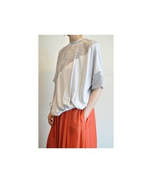 margaux | カットジャガードコンビプルオーバー(Tシャツ/カットソー)