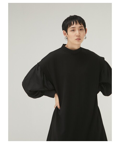 Green　Parks（グリーンパークス）の「armonia・ボリューム袖リラックスワンピース（ワンピース/ドレス・ブラック/テラコッタ/マスタード・F）」の19枚目の写真