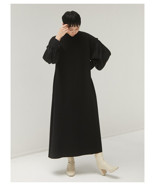 Green　Parks（グリーンパークス）の「armonia・ボリューム袖リラックスワンピース（ワンピース/ドレス・ブラック/テラコッタ/マスタード・F）」の20枚目の写真