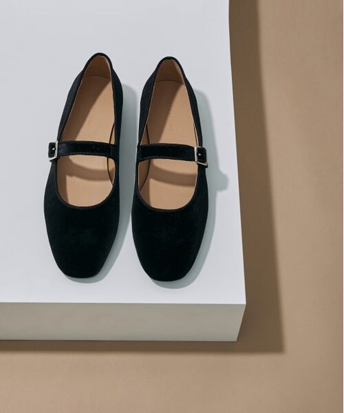 ADAM ET ROPE'(アダムエロペ)の「メリージェーンフラット(シューズ・レディース・ブラウン系/ブラック・23.5/24.0/23.0/24.5)」の1枚目の写真