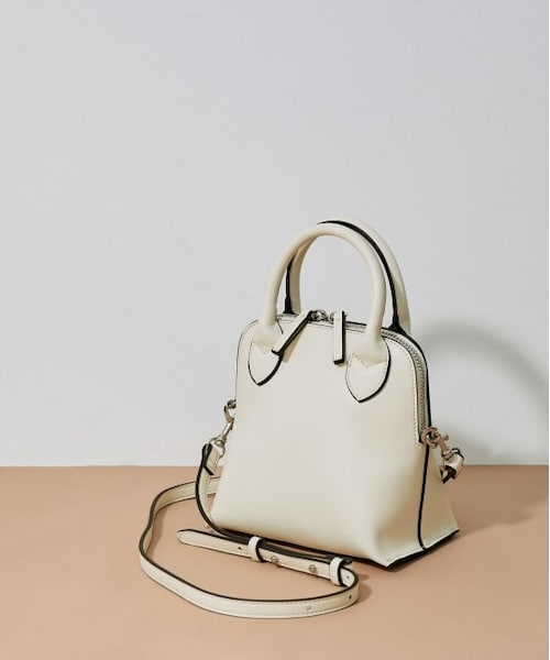 ADAM ET ROPE'（アダムエロペ）の「エコレザーMINIボストンバッグ（バッグ・レディース・グリーン/ブラック/オフホワイト・F）」の2枚目の写真