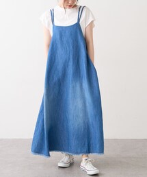 PUAL CE CIN（ピュアルセシン）の「【WEB限定】綿麻デニムキャミ 