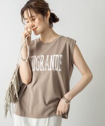 RIVE DROITE | 【《ラフで女性らしい雰囲気に》洗える】ピグメントノースリロゴTシャツ(Tシャツ/カットソー)
