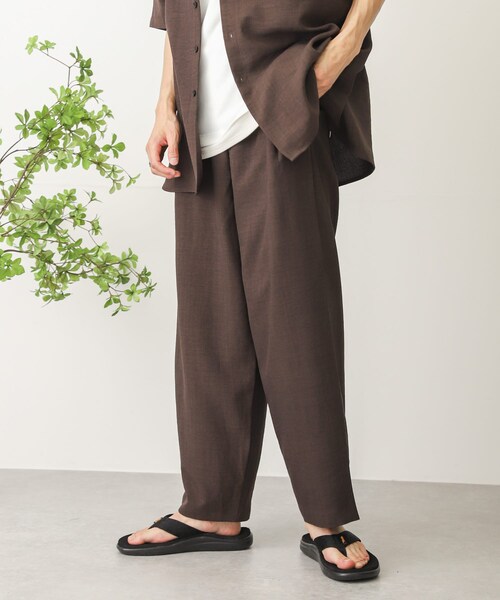 SENSE OF PLACE by URBAN RESEARCH(センスオブプレイスバイアーバンリサーチ)の「リネンライクタックワイドパンツ(その他・メンズ・BLUE/BROWN/CHARCOAL/IVORY・S/M/L)」の10枚目の写真