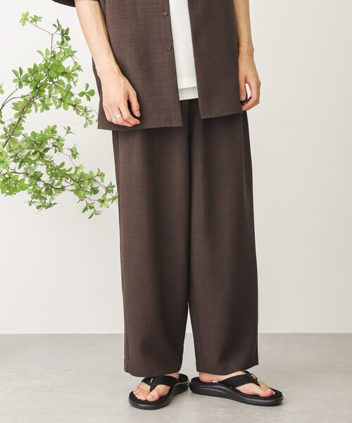 SENSE OF PLACE by URBAN RESEARCH(センスオブプレイスバイアーバンリサーチ)の「リネンライクタックワイドパンツ(その他・メンズ・BLUE/BROWN/CHARCOAL/IVORY・S/M/L)」の9枚目の写真