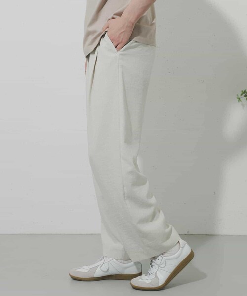SENSE OF PLACE by URBAN RESEARCH(センスオブプレイスバイアーバンリサーチ)の「リネンライクタックワイドパンツ(その他・メンズ・BLUE/BROWN/CHARCOAL/IVORY・S/M/L)」の22枚目の写真