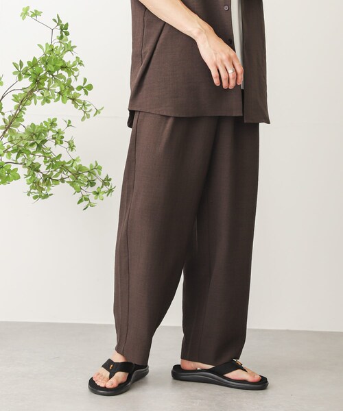 SENSE OF PLACE by URBAN RESEARCH(センスオブプレイスバイアーバンリサーチ)の「リネンライクタックワイドパンツ(その他・メンズ・BLUE/BROWN/CHARCOAL/IVORY・S/M/L)」の11枚目の写真
