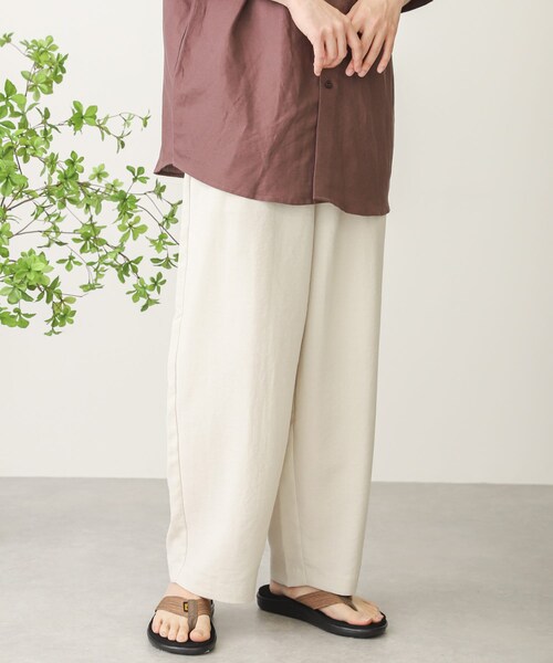 SENSE OF PLACE by URBAN RESEARCH(センスオブプレイスバイアーバンリサーチ)の「リネンライクタックワイドパンツ(その他・メンズ・BLUE/BROWN/CHARCOAL/IVORY・S/M/L)」の17枚目の写真