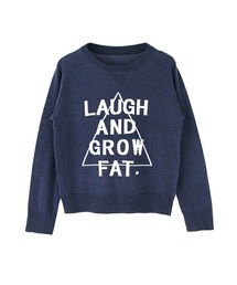 KBF | LAUGH AND GROW FAT 印字針織衫(ニット/セーター)