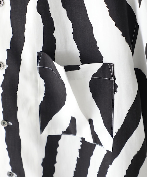 Name.（ネーム）の「STUDIOUS別注 ZBR FACE H/S SHT 2（その他・メンズ・BLACK・0/1/2/3）」の9枚目の写真