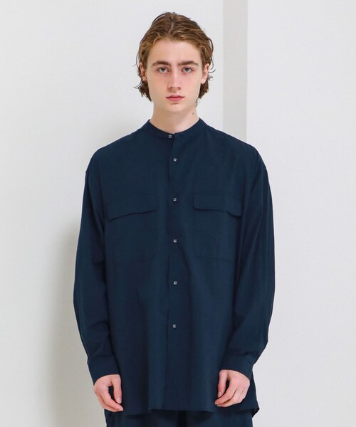 WHITE MOUNTAINEERING（ホワイトマウンテニアリング）の「BAND COLLAR LONG SLEEVES SHIRT（その他・メンズ・WHITE/BLACK/NAVY・0/1/2）」の14枚目の写真