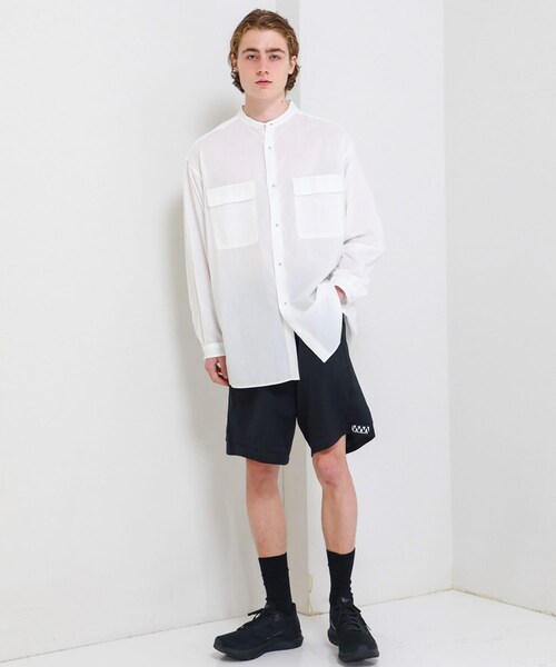 WHITE MOUNTAINEERING（ホワイトマウンテニアリング）の「BAND COLLAR LONG SLEEVES SHIRT（その他・メンズ・WHITE/BLACK/NAVY・0/1/2）」の2枚目の写真