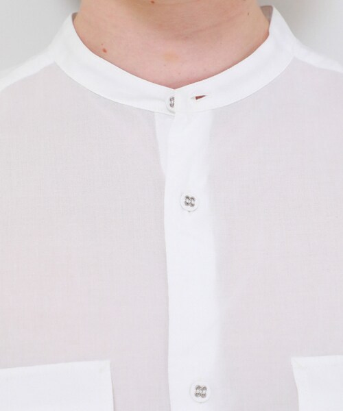 WHITE MOUNTAINEERING（ホワイトマウンテニアリング）の「BAND COLLAR LONG SLEEVES SHIRT（その他・メンズ・WHITE/BLACK/NAVY・0/1/2）」の6枚目の写真