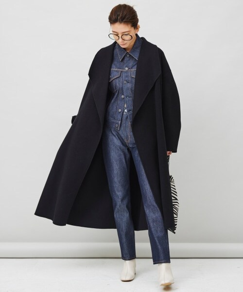 ★koca★Curensology カレンソロジー　ウールコート　ブラック Curensology（カレンソロジー） コート チェスターコート /「C.S.G