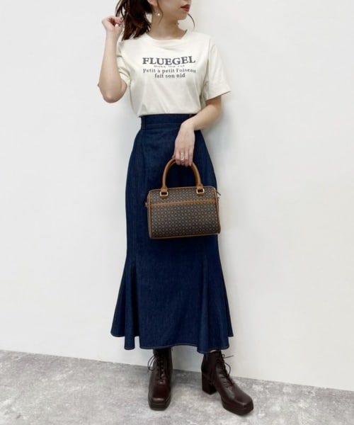 Heather（ヘザー）の「ロゴシシュウTEE（トップス・ブルーロゴ・FREE）」の3枚目の写真