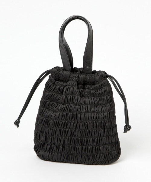 LOWRYS FARM(ローリーズファーム)の「シャーリングキンチャクバッグ(バッグ・ブラック/ダークブラウン/ブルー・FREE)」の1枚目の写真