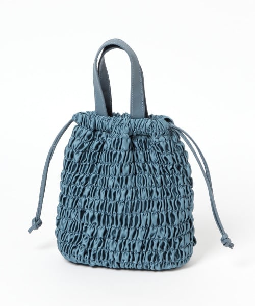 LOWRYS FARM(ローリーズファーム)の「シャーリングキンチャクバッグ(バッグ・ブラック/ダークブラウン/ブルー・FREE)」の3枚目の写真