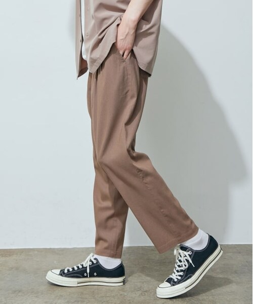 JUNRED（ジュンレッド）の「ハイストレッチリネンイージーパンツ（パンツ・メンズ・ダークブラウン/ベージュ系/ベージュ/チャコール・L/M/LL）」の2枚目の写真