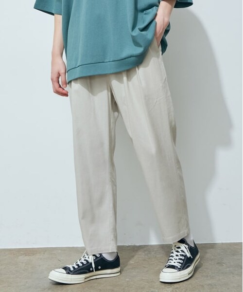 JUNRED（ジュンレッド）の「ハイストレッチリネンイージーパンツ（パンツ・メンズ・ダークブラウン/ベージュ系/ベージュ/チャコール・L/M/LL）」の4枚目の写真