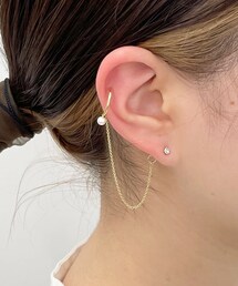 Lattice | パールチェーンイヤカフピアス(ピアス（両耳用）)
