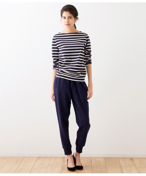 LE JUN（ルジュン）の「30/7ウラケリブパンツ（パンツ・レディース・グレー/オフホワイト/ネイビー・S/M/L）」の11枚目の写真