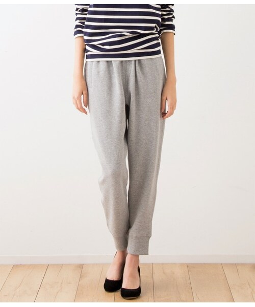 LE JUN（ルジュン）の「30/7ウラケリブパンツ（パンツ・レディース・グレー/オフホワイト/ネイビー・S/M/L）」の2枚目の写真