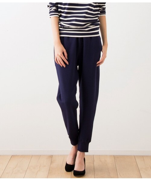 LE JUN（ルジュン）の「30/7ウラケリブパンツ（パンツ・レディース・グレー/オフホワイト/ネイビー・S/M/L）」の4枚目の写真