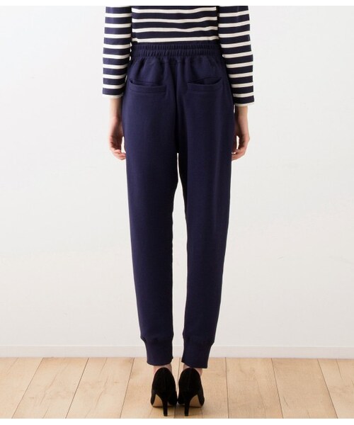 LE JUN（ルジュン）の「30/7ウラケリブパンツ（パンツ・レディース・グレー/オフホワイト/ネイビー・S/M/L）」の6枚目の写真