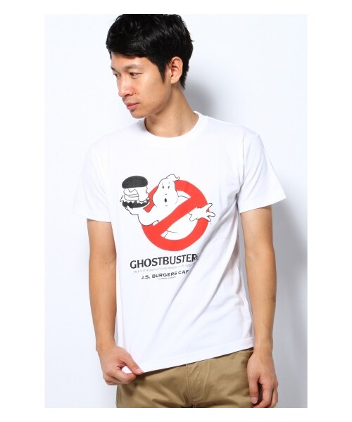 J.S.BURGERS CAFE（ジェーエスバーガーズカフェ）の「GHOSTBUSTERS*J.S. BURGERS CAFE コラボTシャツ（カットソー・Ｔシャツ・ブラック/グレー/ホワイト・S/M/L）」の2枚目の写真