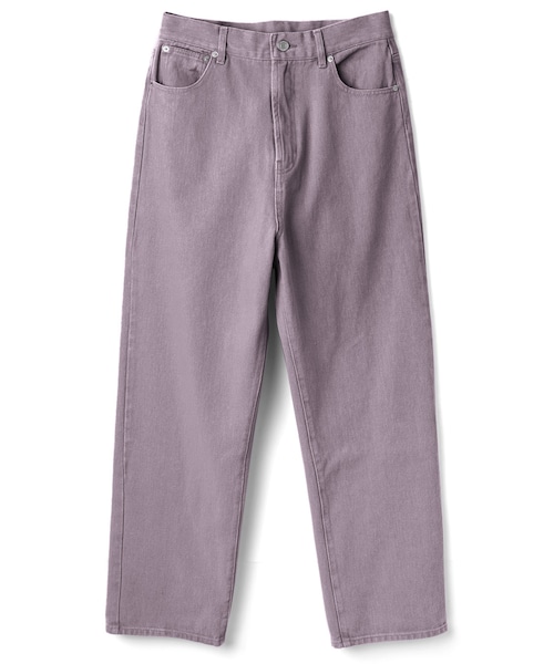 GRL（グレイル）の「フラッシャー付きカラーデニムストレートパンツ（その他パンツ・レディース・アイボリー/パープル・XS）」の2枚目の写真