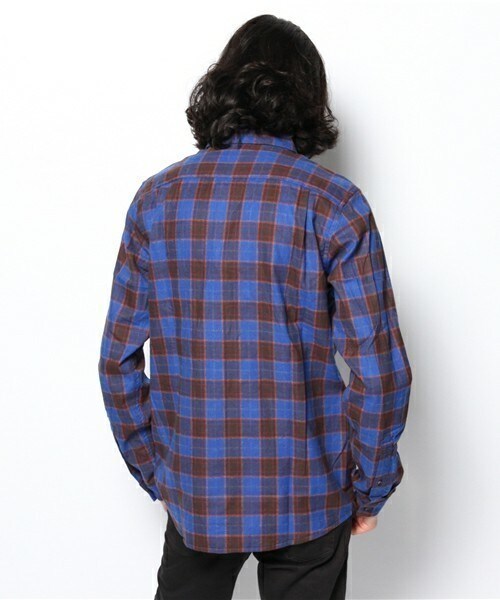 Johnbull Private labo（ジョンブルプライベートラボ）の「ボタンダウンチェックシャツ（シャツ/ブラウス・メンズ・ブルー/イエロー・SMALL/MEDIUM/LARGE）」の5枚目の写真