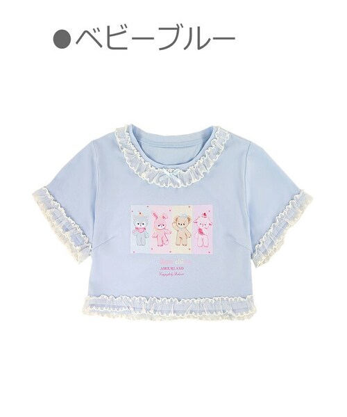 Bobon21(ボボンニジュウイチ)の「Sweetie Belle萌えキャラフリルTシャツ-全3色-(Tシャツ/カットソー・レディース・ブルー/ホワイト/ピンク・S/M/L)」の1枚目の写真