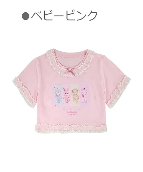 Bobon21(ボボンニジュウイチ)の「Sweetie Belle萌えキャラフリルTシャツ-全3色-(Tシャツ/カットソー・レディース・ブルー/ホワイト/ピンク・S/M/L)」の3枚目の写真