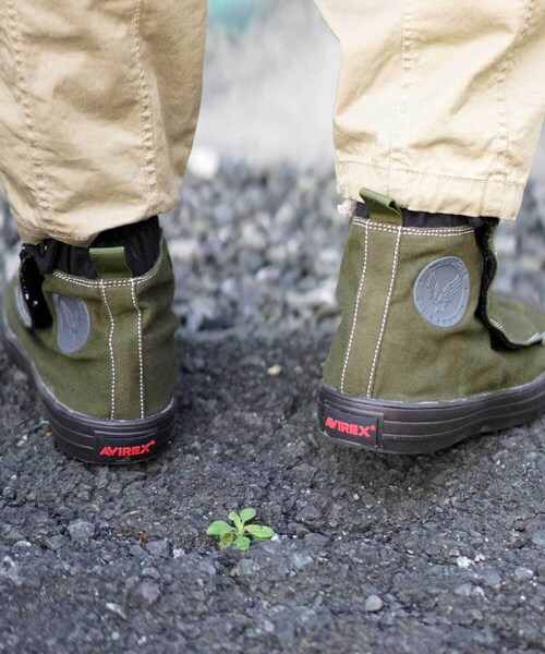 AVIREX（アヴィレックス）の「【スニーカー】AV3320 ヘリオス/HELIOS/アヴィレックス/AVIREX（シューズ・メンズ・BLACK/OLIVE・23, 24, 25, 26, 27, 28, 29）」の4枚目の写真