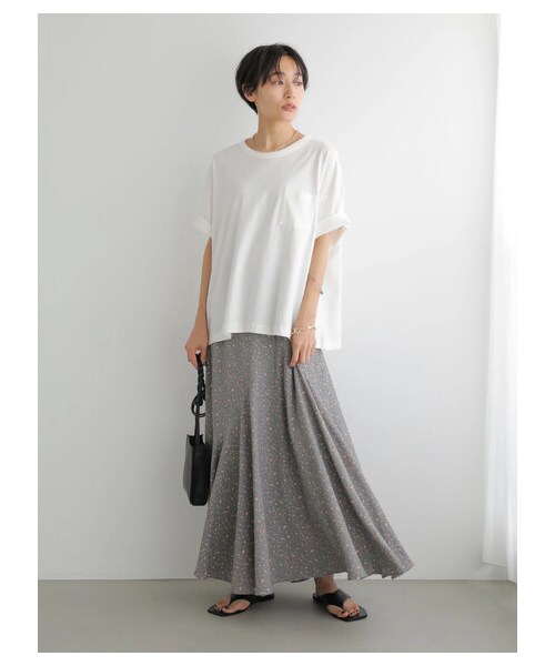 AMERICAN HOLIC（アメリカンホリック）の「切り替えフレアロングスカート（スカート・チャコールグレー/サックスブルー/ドット・M/L）」の18枚目の写真