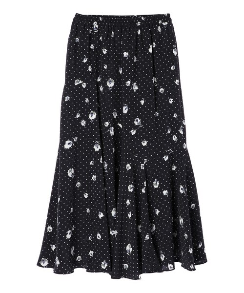 AMERICAN HOLIC（アメリカンホリック）の「切り替えフレアロングスカート（スカート・チャコールグレー/サックスブルー/ドット・M/L）」の19枚目の写真