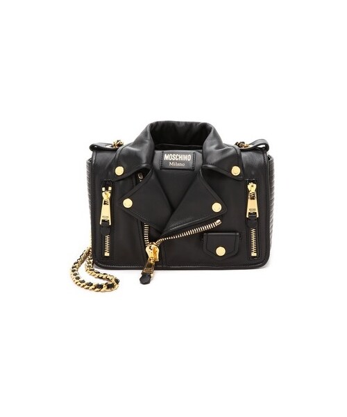MOSCHINO(モスキーノ)の「Moschino Moto Jacket Shoulder Bag(ショルダーバッグ・レディース・Black・One Size)」の1枚目の写真