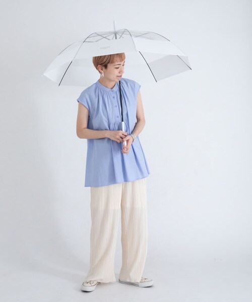 ameme（アメメ）の「プーリアビニール傘（その他・レディース・クリア/グリーン/イエロー/パープル/ブルー/グレー・FREE）」の9枚目の写真