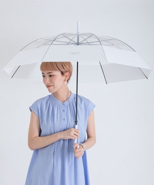 ameme（アメメ）の「プーリアビニール傘（その他・レディース・クリア/グリーン/イエロー/パープル/ブルー/グレー・FREE）」の2枚目の写真