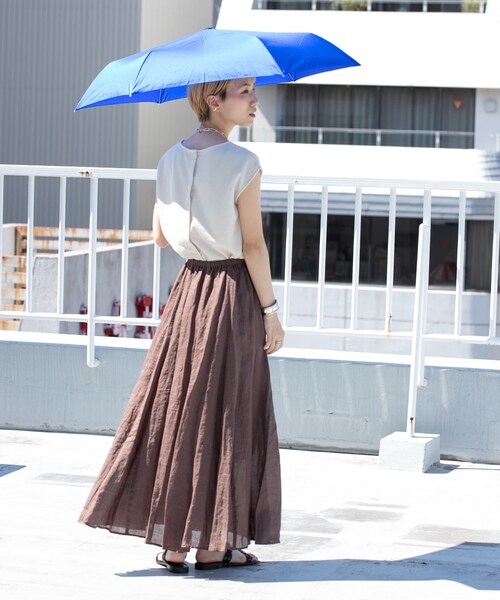 ameme（アメメ）の「カンタベリーUVカット付AUTO折畳傘（その他・レディース・ブルー/ライトグレー/ライム/ネイビー/ピンク・FREE）」の7枚目の写真