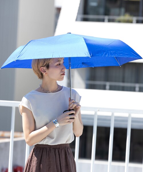 ameme（アメメ）の「カンタベリーUVカット付AUTO折畳傘（その他・レディース・ブルー/ライトグレー/ライム/ネイビー/ピンク・FREE）」の3枚目の写真
