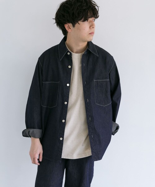 AURALEE（オーラリー）の「AURALEE HARD TWIST DENIM BLOUSON（その他・メンズ・INDIGO・3/4）」の4枚目の写真