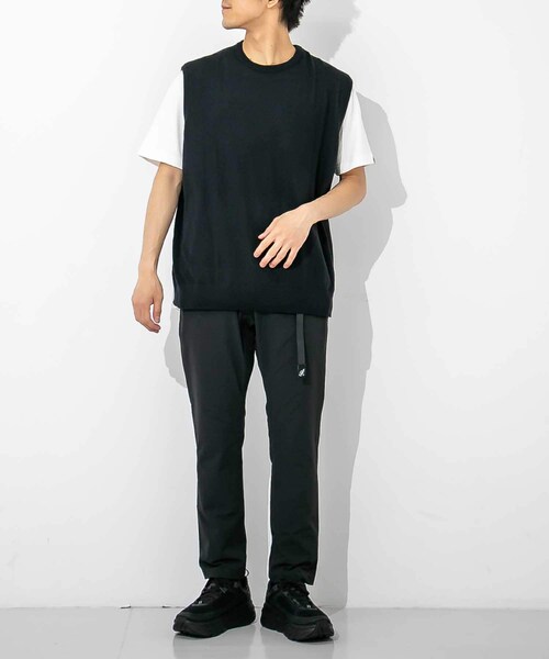 Graphpaper HIGH GAUGE KNIT VEST/ニットベスト Graphpaper (グラフペーパー) High Gauge Knit Vest / ハイガーゼ