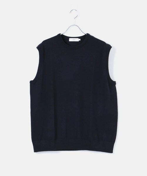 Graphpaper(グラフペーパー)の「Graphpaper High Gauge Knit Vest(その他・メンズ・NAVY/BLACK/GRAY・1/2)」の1枚目の写真